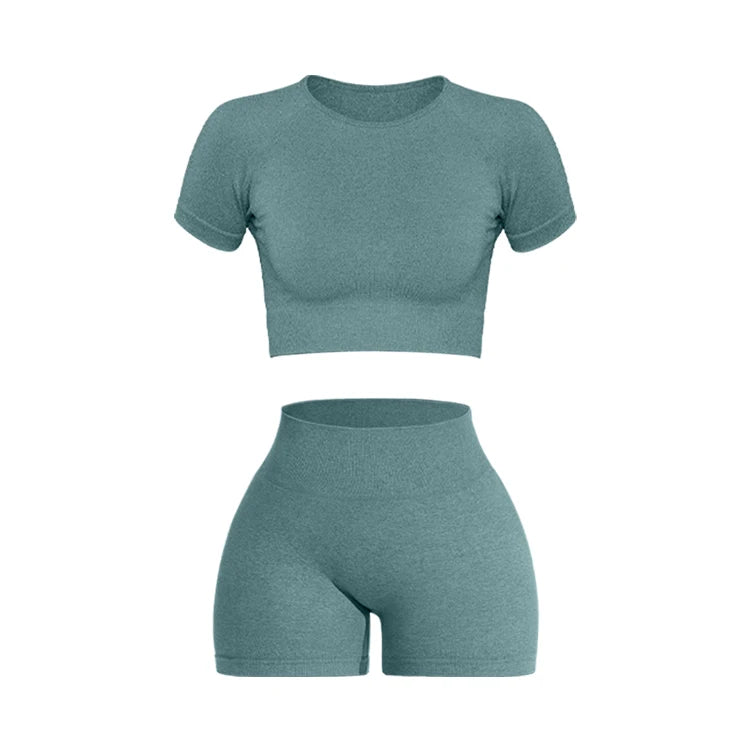 Conjunto de ioga esportiva feminina 2 peças