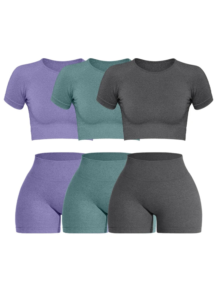 Conjunto de ioga esportiva feminina 2 peças